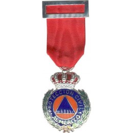 Medalla al Merito de la Protección Civil Dtvo Rojo Plata