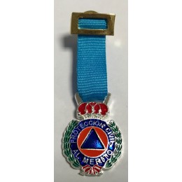 Medalla miniatura Protección Civil Plata