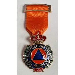 Medalla al Merito de la Protección Civil Dtvo Naranja Bronce