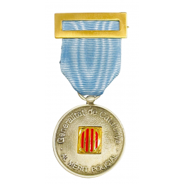 Medalla de Plata Mosso d´Escuadra distintivo Azul