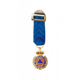 Medalla miniatura Proteción Civil Oro