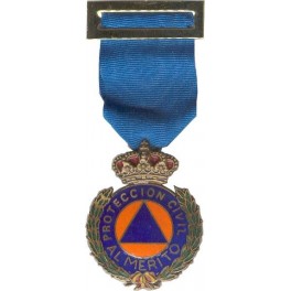Medalla al Merito de la Protección Civil Dtvo Azul Oro
