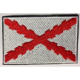 Parche Bordado Bandera TERCIOS Blanca 5.5cm x 8.8cm