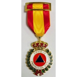 Medalla al Merito de la Protección Civil Dtvo Rojo Bronce