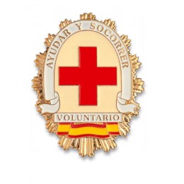 Chapa cartera voluntario de la Cruz Roja