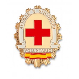 Chapa cartera voluntario de la Cruz Roja