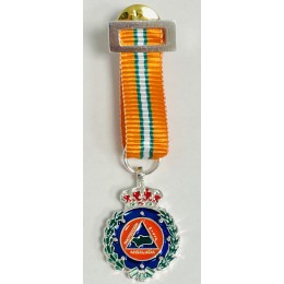 Medalla miniatura al mérito Protección Civil Andalucía Plata