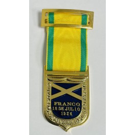 Medalla Mutilado de Guerra por la Patria Franco 18 - Julio 1936