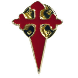 Pin Cruz de Santiago Oro y Rojo