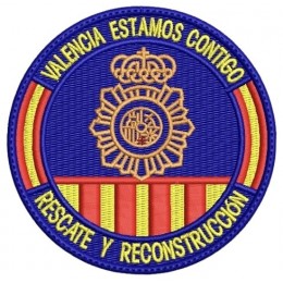 Parche de brazo Bordado Policía Nacional (Rescate y Reconstrucción)	